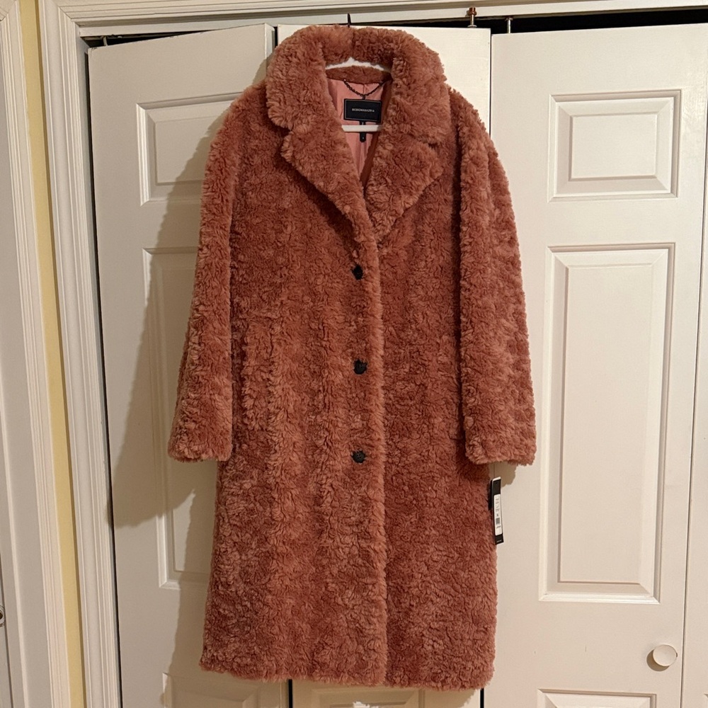 BCBGMaxAzria Blush Teddy Coat